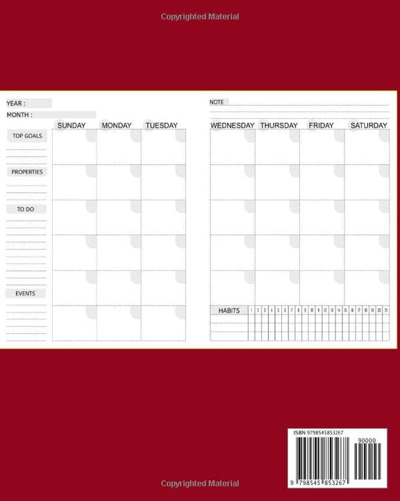 10 YEARS UNDATED MONTHLY PLANNER WHAT NEED TO BE DONE AND NOTE: Monthly Planner with Calendar | 10 Year Planner and Blank Monthly Calendar | Agenda ... year appointment calendar) (Monthly Planners)