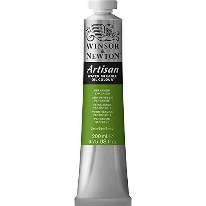 Winsor & Newton Artisan Water Mixable Oil Colour, 6.75-oz (200ml), Permanent Sap Green 200-ml Tube