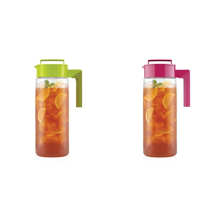 Takeya 2 qt BPA Free Airtight Pitchers Avocado and Raspberry