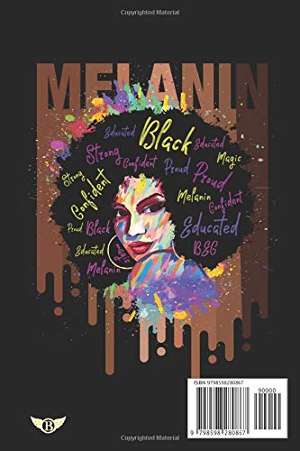 Women Girls Black Melanin Queen Magic, Melanin Queen Journal Notebook Souvenir Diary: 100 Blank Ruled Pages 6x9 inch: Black African Educated Girl ... Design Gifts And Souvenir, Back To School