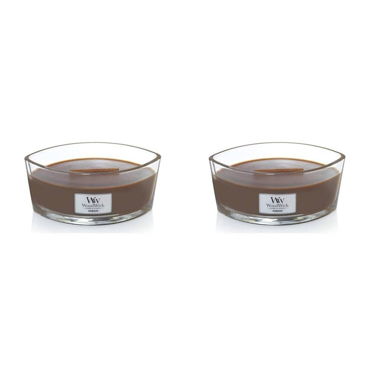 WoodWick Ellipse Scented Candle, Humidor, 16oz | Up to 50 Hours Burn Time (Pack of 2) 1 Count (Pack of 2)