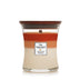 WoodWick Medium Hourglass Candle, Pumpkin Gourmand - Premium Soy Blend Wax, Pluswick Innovation Wood Wick, Made in USA