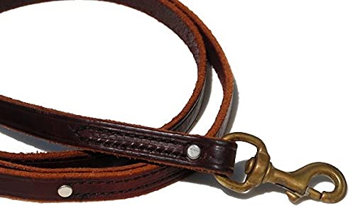 Standard Leather Leash, 5-Feet x 3/4-Inch, Burgundy
