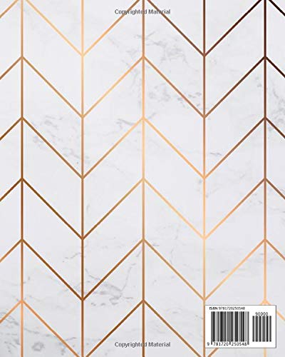 Weekly and Monthly Planner 2018-2019: October 2018 through December 2019 Calendar Schedule Organizer and Journal Notebook Rose-Gold Chevron Pattern & Marble Cover (Inspirational Quotes)