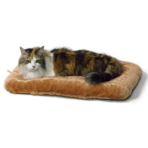 MidWest Homes for Pets Plush Cat Bed, Fits MidWest Cat Playpen Model 130, Machine Washable, Small, Camel 20.8"L x 8.9"W x 2.3"Th