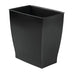 iDesign Spa Rectangular Trash, Waste Basket Garbage Can for Bathroom, Bedroom, Home Office, Dorm, College, 11.25" x 7.5" x 12", 2.5 Gallon, Black