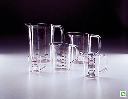 Rubbermaid Commercial Products Bouncer Clear Measuring Cup, 16-Cup/4-Quart, Clear, Strong Food Grade, For use with -40-degree F to 212-degree F, Easy Read for Liquid/Dry Ingredients while Cooking 4 Qt