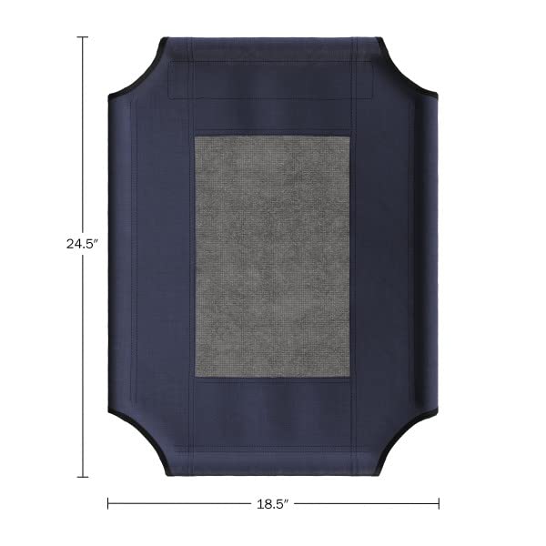 PETMAKER Elevated Dog Bed Cover - 24.5x18.5-Inch Replacement Pet Bed Cover with Mesh Panel - for Indoor/Outdoor Use - Dog Cot Not Included (Blue) Replacement Cover - Small Blue