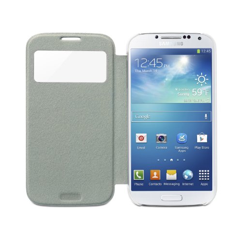 ZenusSAGS4-TFVFL-WH Flip View Collection for Galaxy S4 - Retail Packaging - White Standard Packaging