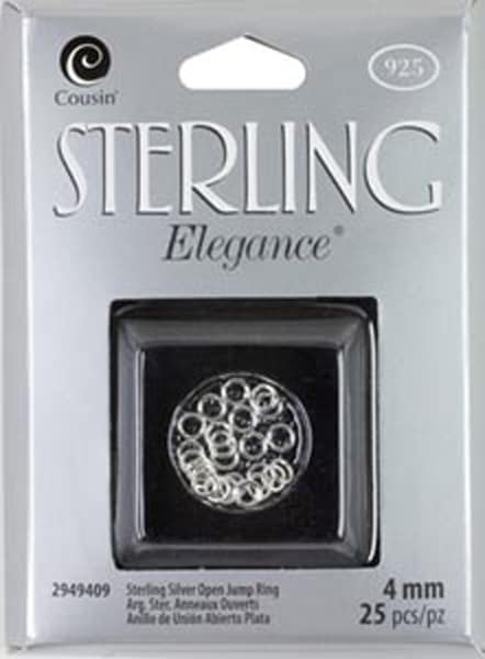 Cousin 4mm Sterling Silver Open Jump Ring - 25pc