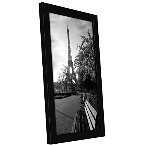 Americanflat 8x12 Picture Frame in Black - Engineered Wood Photo Frame with Shatter-Resistant Glass, Hanging Hardware, and Easel - Horizontal and Vertical Formats for Wall and Tabletop Display