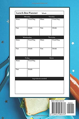 School Lunch Box Planner: School Lunch Organization & Planning Notebook | School Meal Preparation Checklist | School Lunch Box For Teen Girls, Boys, Kids, Children