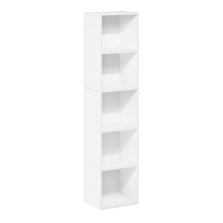 Furinno Pasir 3-Tier Open Shelf Bookcase, White/Green 11003WH/GR 3-Tier Cube