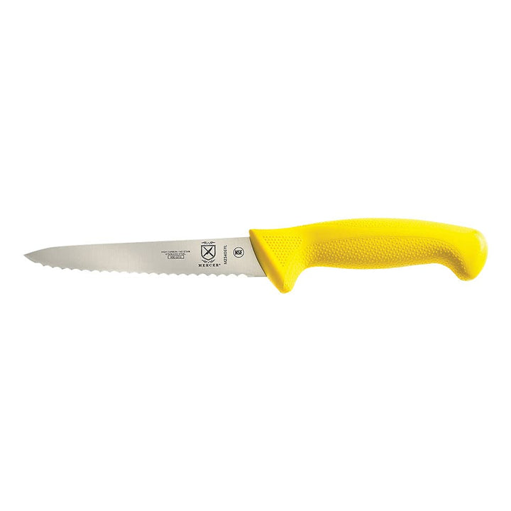 Mercer Culinary M23406YL Millennia Colors Yellow Handle, 6" Wavy Edge, Utility Knife