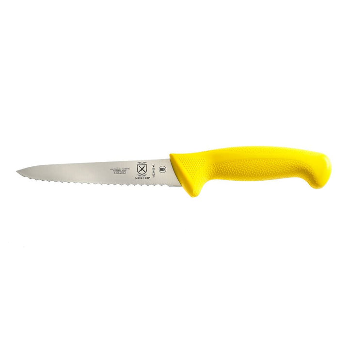 Mercer Culinary M23406YL Millennia Colors Yellow Handle, 6" Wavy Edge, Utility Knife