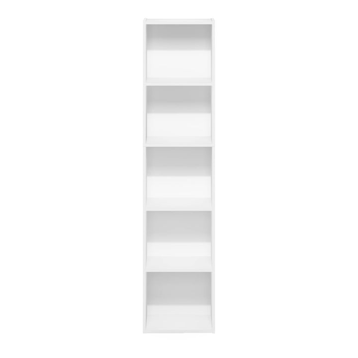 Furinno Pasir 3-Tier Open Shelf Bookcase, White/Green 11003WH/GR 3-Tier Cube