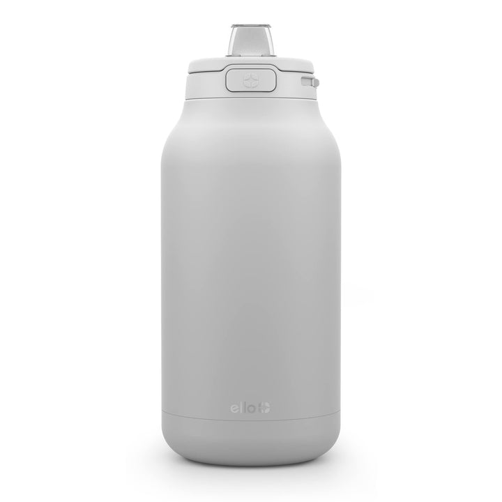 Ello Hydra 64oz Half Gallon Vacuum Insulated Stainless Steel Jug with Locking, Leak-Proof Lid and Soft Silicone Straw, Metal Reusable Water Bottle, Keeps Cold All Day Gray Thermos