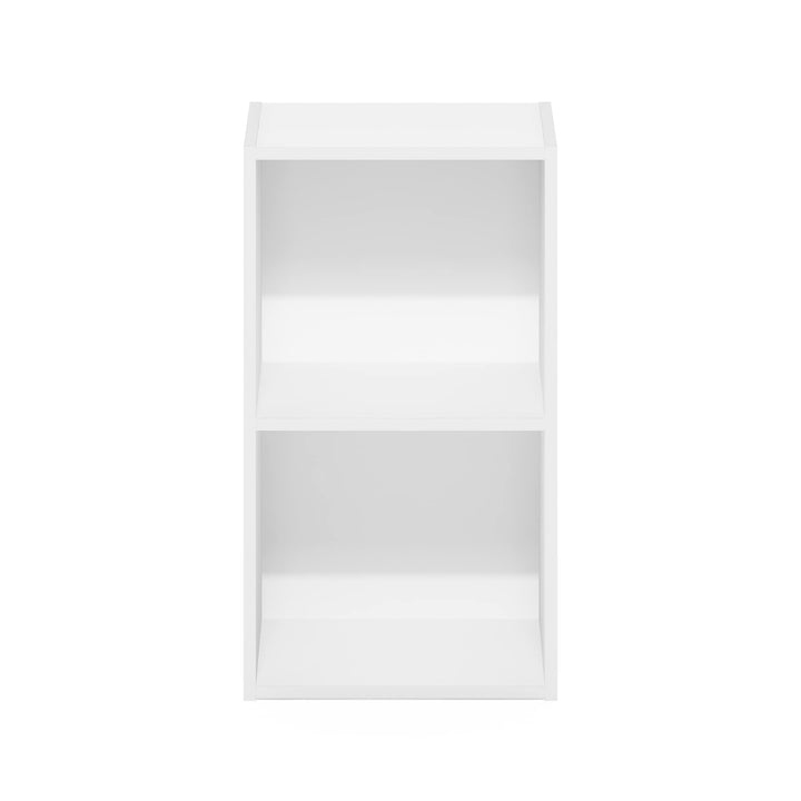 Furinno Pasir 3-Tier Open Shelf Bookcase, White/Green 11003WH/GR 3-Tier Cube