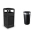 Commercial Zone 42-Gallon Square Trash Can with Dome Lid and Umbra Vento 16.5-Gallon Trash Can Container + Trash Large