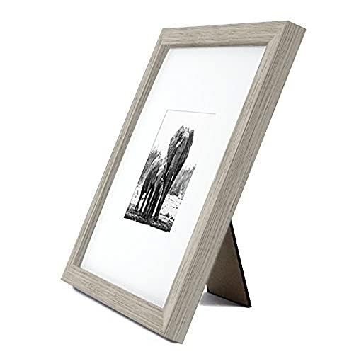 Americanflat 6x8 Picture Frame with Shatter-Resistant Glass - Use as 3x5 Frame with Mat or 6x8 Frame Without Mat - Signature Collection - Photo Frame for Tabletop and Wall Display - White 6x6