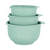 GLAD Mixing Bowls with Pour Spout, Set of 3 | Nesting Design Saves Space | Non-Slip, BPA Free, Dishwasher Safe Plastic | Kitchen Cooking and Baking Supplies, Sage Green