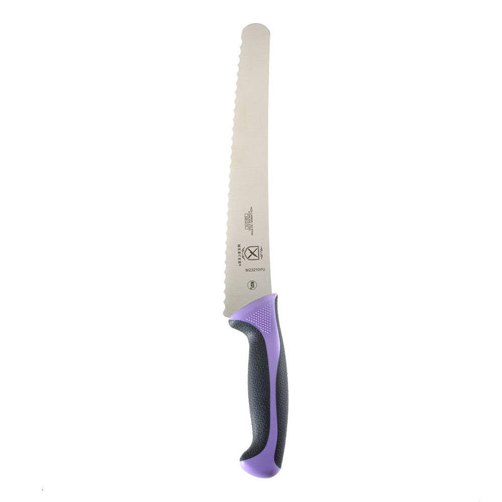 Mercer Culinary Purple Millennia Colors Handle, 10" Bread Knife (Wavy Edge Wide) Wide Wavy Edge Bread Knife 10" Bread Knife (Wavy Edge Wide)