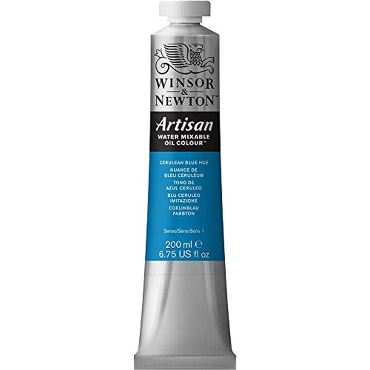 Winsor & Newton Artisan Water Mixable Oil Colour, 6.75-oz (200ml), Cerulean Blue Hue 200-ml Tube