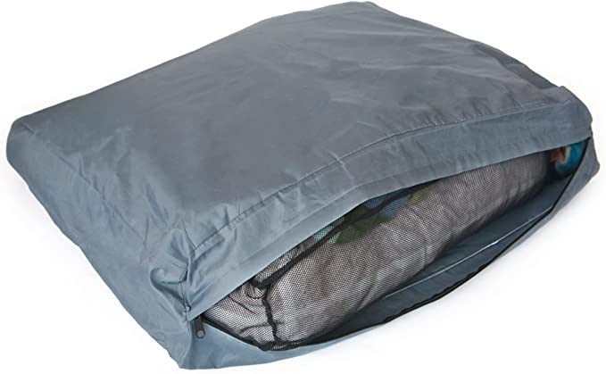Molly Mutt Water-Resistant Dog Bed Liner, Polyester Bed Liner for Dogs, Easy to Clean, Gray, Medium/Large, 27”x36”x4.75” 36.0"L x 27.0"W x 4.8"Th New Version
