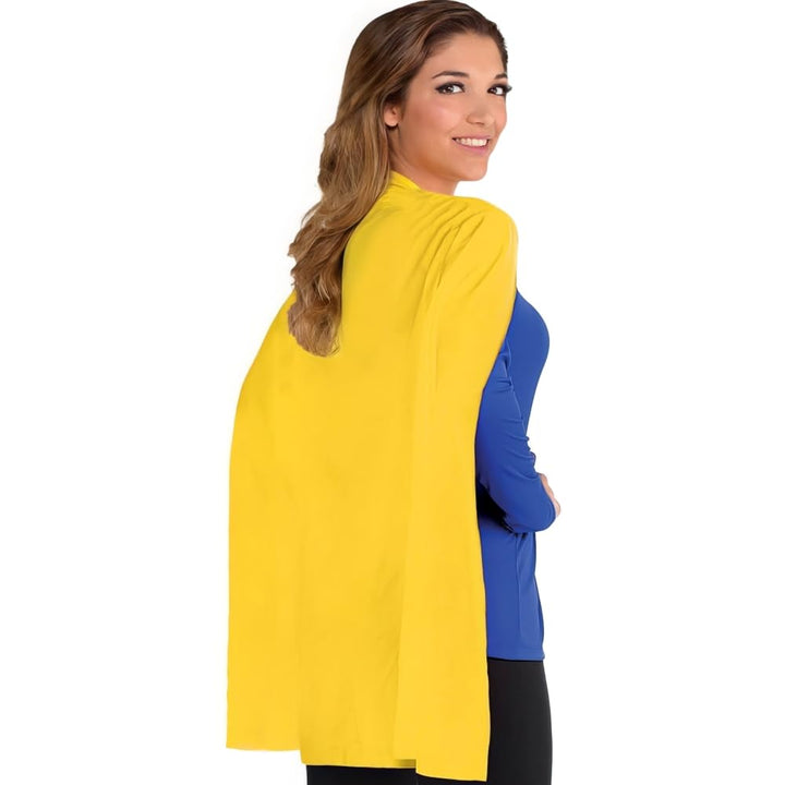 Yellow Cape Costume for Kids and Adults - One Size Fits Most (1 Count) - Great For Party Dress-Up - Superhero & Halloween Capes Yellow One Size, 1 Pc