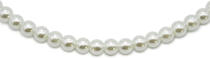 Expo International 4mm Glass Pearl Beads, Versatile Round Glass Beads, Elegant Beads for Jewelry, Bridal, and DIY Projects, White