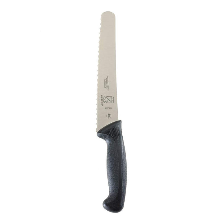 Mercer Culinary M23208 Millennia Black Handle, 8-Inch Wavy Edge Wide, Bread Knife 8" Bread Knife