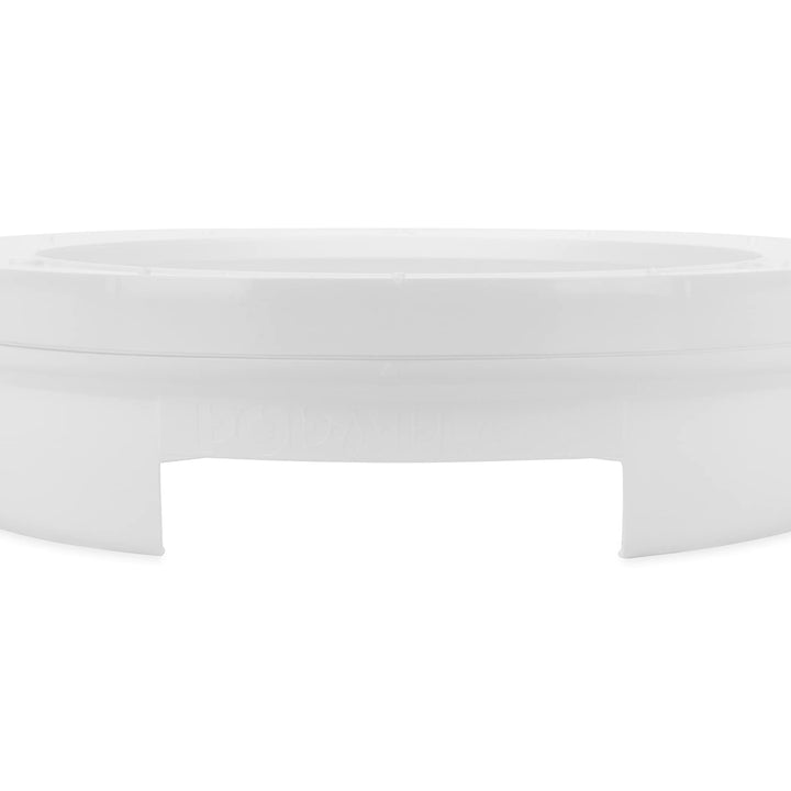 Camco 9-inch Pop-A-Plate Plastic Plate Dispenser | Ideal for Compact Spaces, RVs and Trailers | Mounts Under Cabinets or Shelves | White (57001) AS PICTURED