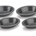 Cuisinart 4 Piece Oval Pie Dish Set Mini-Metal-Bakeware, Steel Alloy