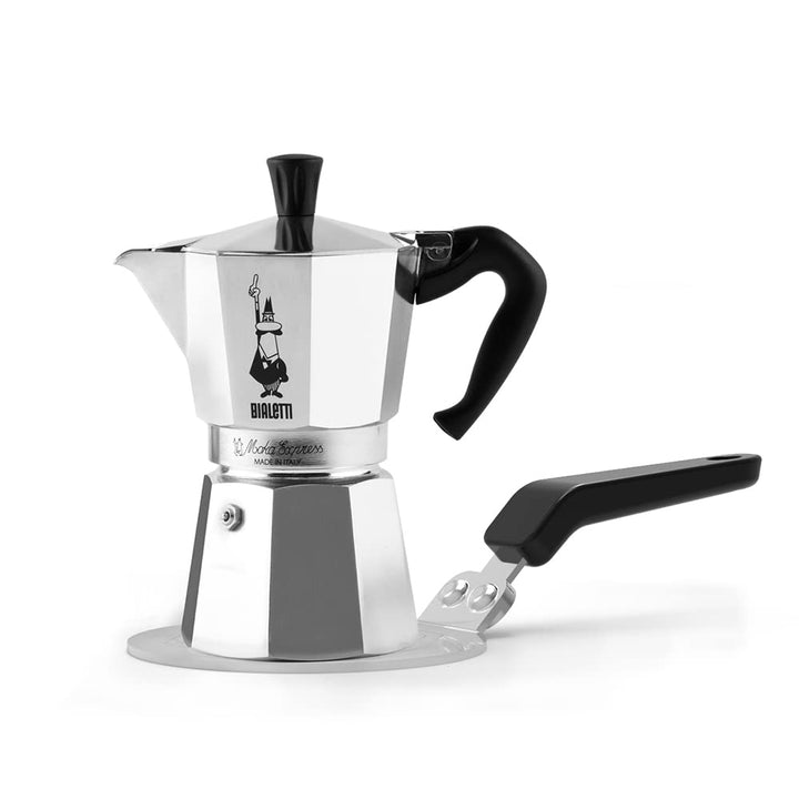 Bialetti Venus Induction Stovetop Coffee Maker (6 Cups) and Induction Plate 6-Cup Espresso Maker + Plate, Steel