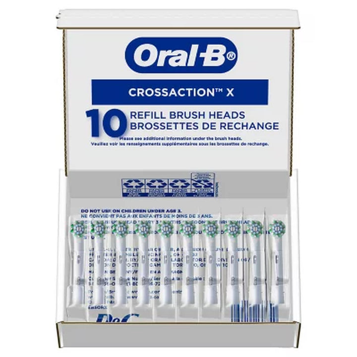 Oral-B Crossaction Electric Toothbrush Replacement Brush Heads, 10 Ct.