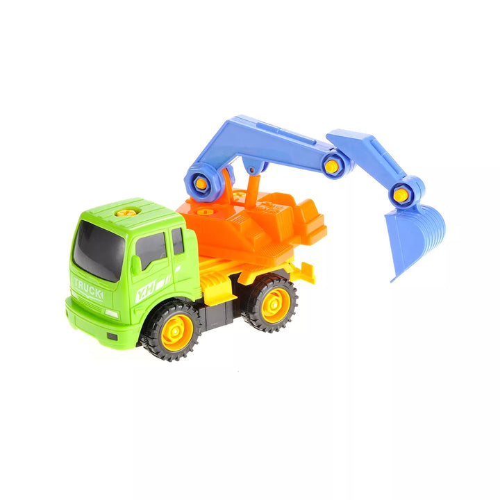 Ready! Set! Play! Link 27 Piece Take-A-Part Engineering Excavator Construction Vehicle Truck Set