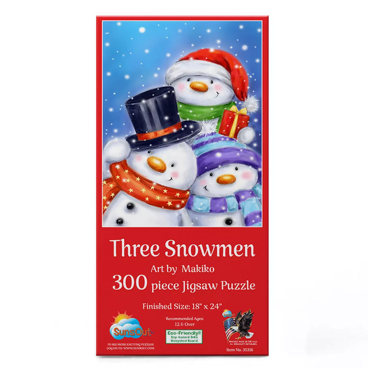 Sunsout Three Snowmen 300 Pc Jigsaw Puzzle 35316