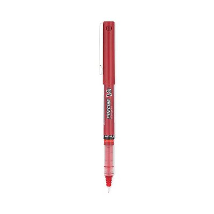 Pilot Precise V5 Roller Ball Precision Point Stick Pens, Extra-Fine, Red, 12 Ct.