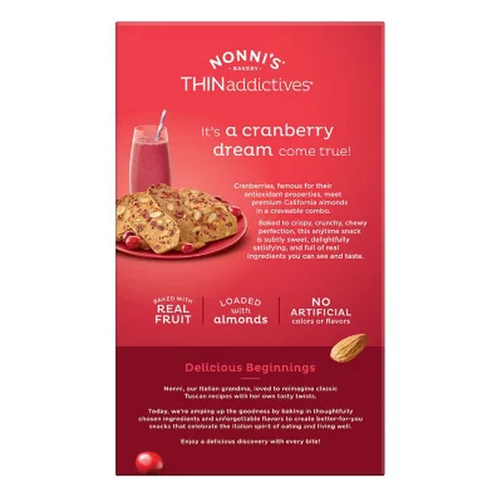 Nonni'S Thinaddictives Cranberry Almond Crisps 15 Pk.