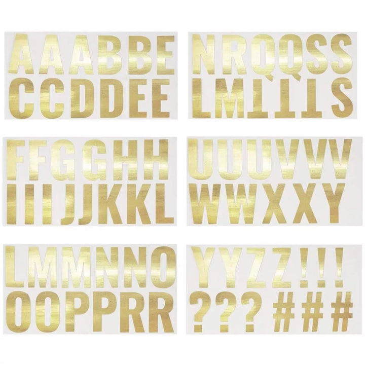 Letter Stickers - 74-Count Gold Foil Alphabet Sticker, Self Adhesive Decorative Sticker for Kids Art & Craft, DIY, Scrapbook, 2X2.5"