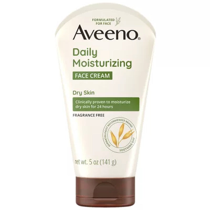 Aveeno Daily Moisturizing Face Cream for Dry Skin, 5 Oz., 2 Pk.