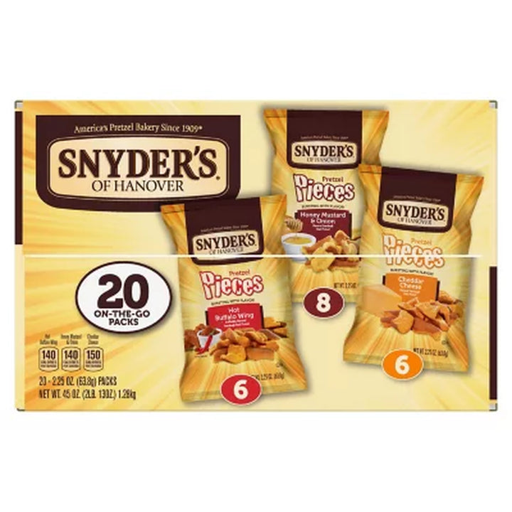 Snyder'S of Hanover Pretzel Pieces Variety Pack 2.25 Oz., 20 Pk.