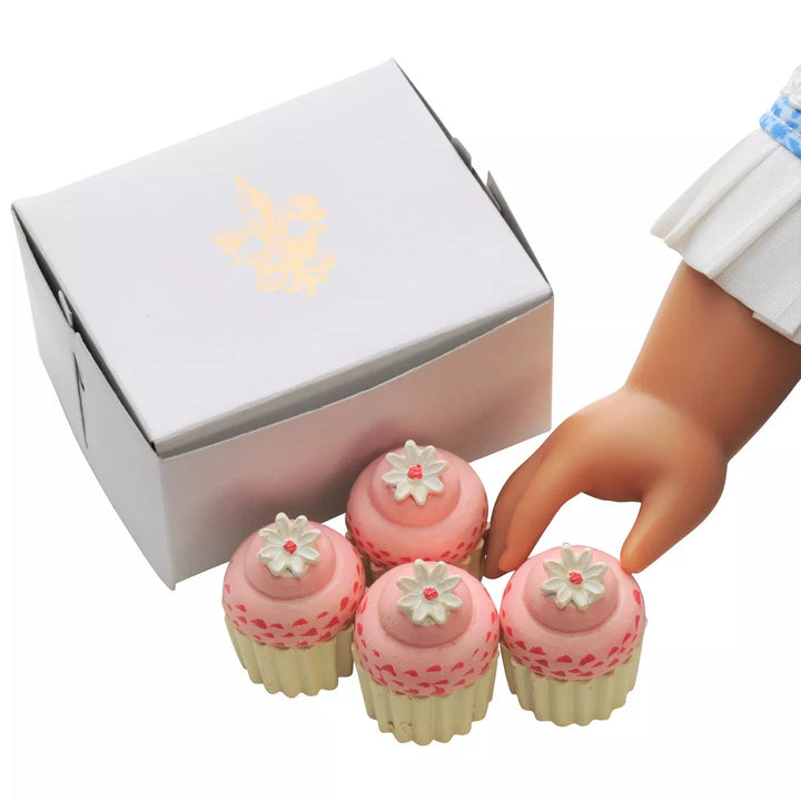 The Queen'S Treasures 18 Inch Doll 4 Piece Mini Cupcakes with Bakery Box