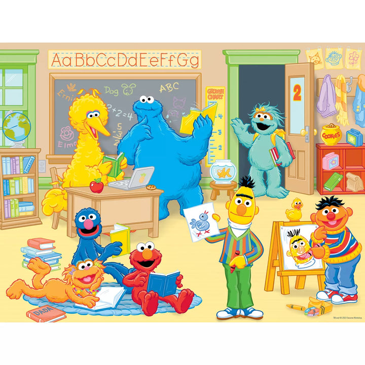 Masterpieces 24 Piece Jigsaw Puzzle for Kids - Sesame Street School Time.