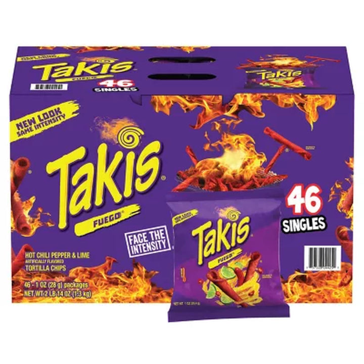 Takis Fuego Rolled Tortilla Chips, 1 Oz., 46 Pk.