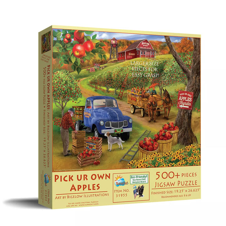 Sunsout Pick Ur Own Apples 500 Pc Large Pieces Jigsaw Puzzle 31955