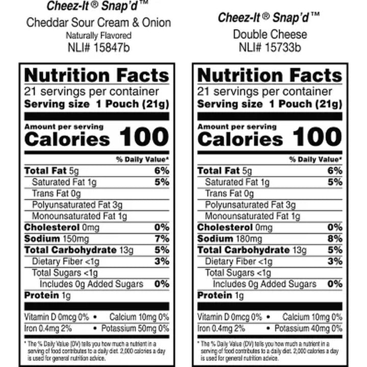 Cheez-It Snap'D, Variety Pack, 0.75 Oz., 42 Pk.