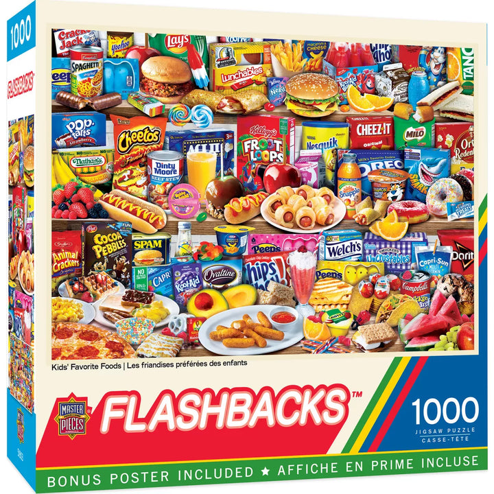 Masterpieces 1000 Piece Jigsaw Puzzle - Kids Favorite Foods - 19.25"X26.75".