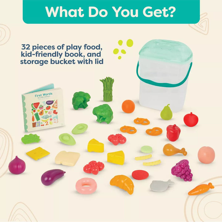 B. Toys - Play Food Set with Bucket & Board Book - Foodie Fun