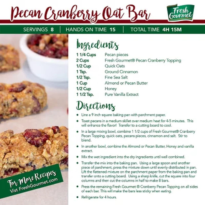 Fresh Gourmet Topping, Cranberry & Pecan, 20 Oz.